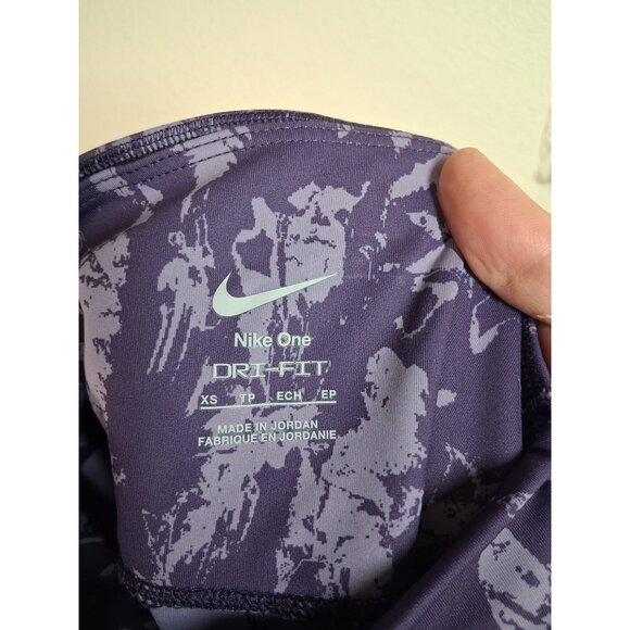 NWT Nike One Dri-Fit Leggings High Waist Athletic Yoga Gym XS Purple FZ3229-509 - Picture 7 of 10